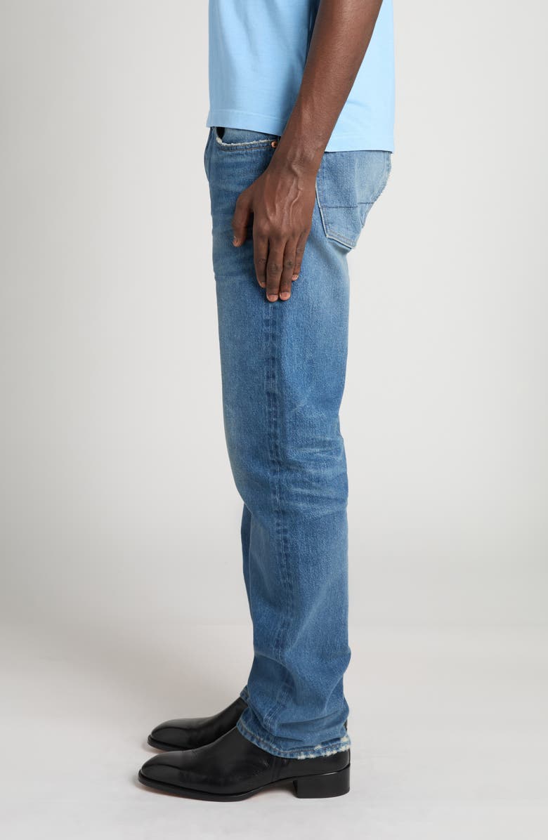 TOM FORD Selvedge Straight Fit Jeans, Alternate, color, Hb523 Strong High/ Low Blue