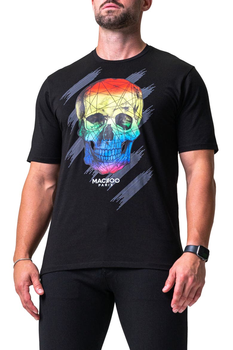 Skull Graphic T-Shirt, Alternate, color, BLACK