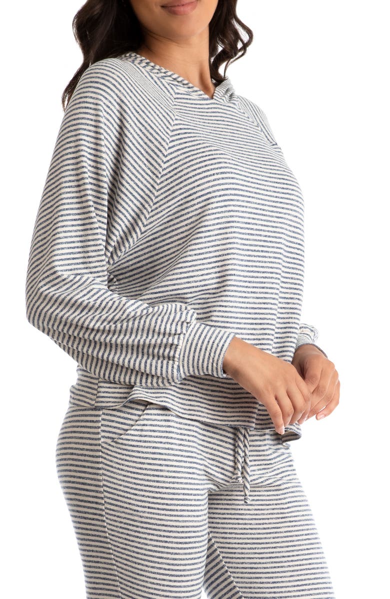 Midnight Bakery Juno Stripe Hooded Top & Joggers Lounge Set, Alternate, color, 