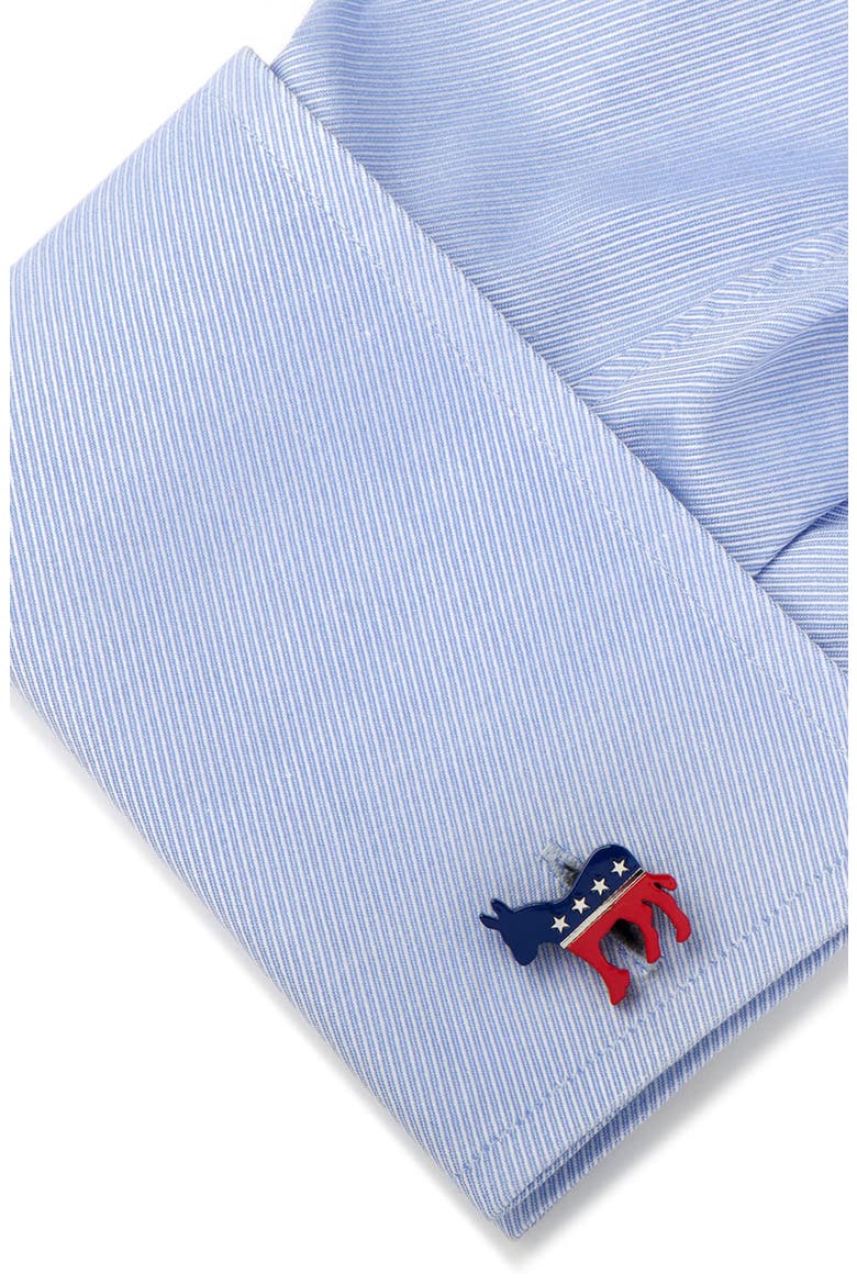 Bipartisan Cuff Links, Alternate, color, BLUE
