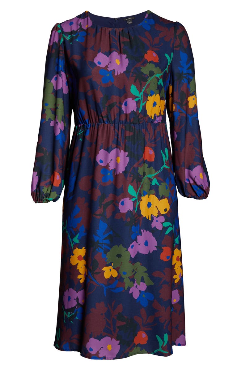 Halogen<sup>®</sup> Long Sleeve Midi Dress, Alternate, color, 