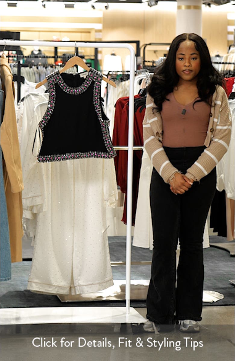 Bastia Embellished Trim Crop Tank, sales video thumbnail