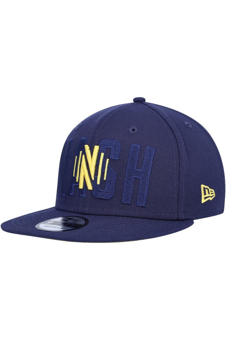 Men's New Era Navy Nashville SC Kick Off 9FIFTY Snapback Hat, Alternate, color, Navy