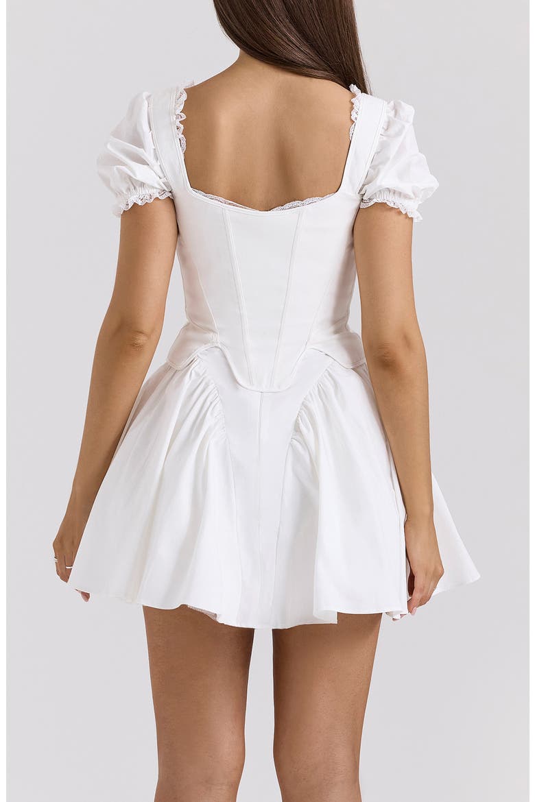Lili B Puff Sleeve Minidress, Alternate, color, CLOUD DANCER