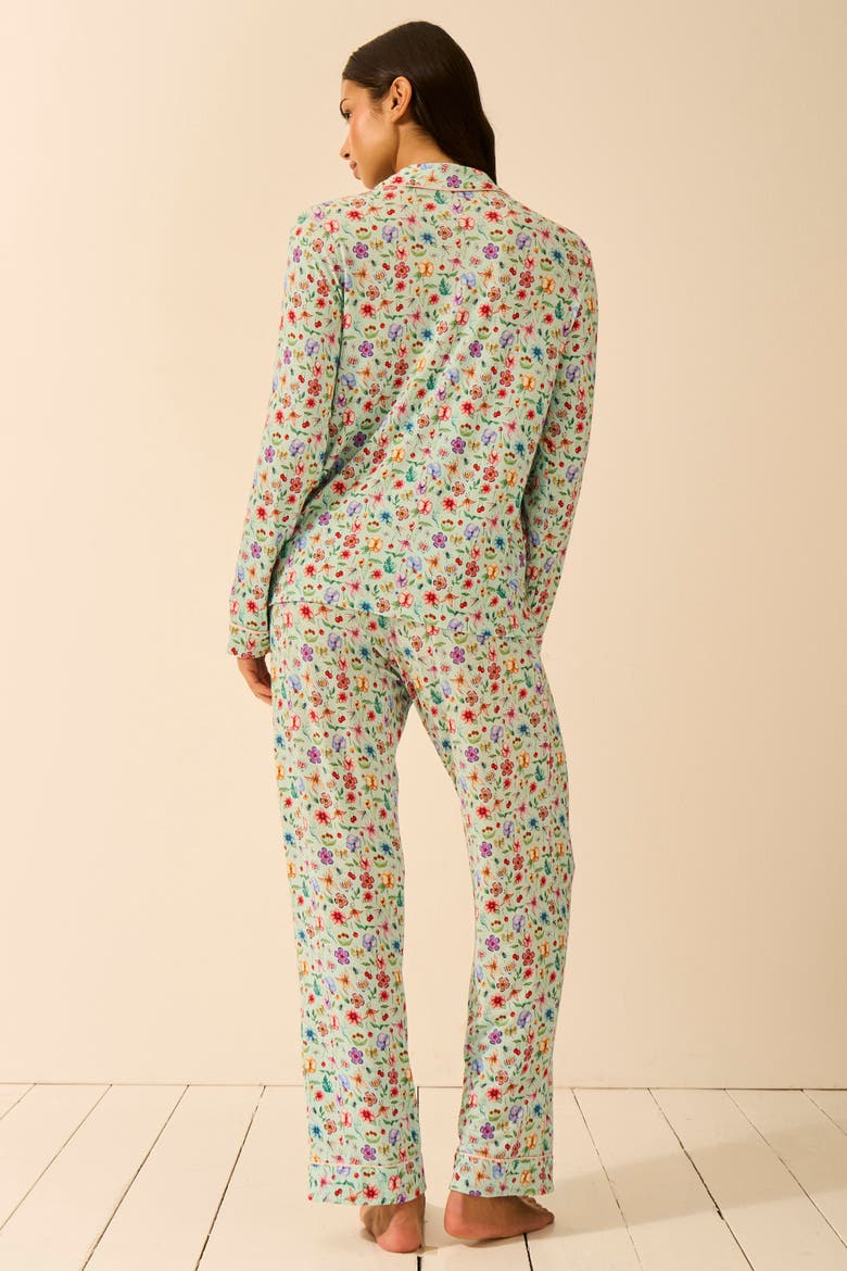 Long Pyjama Set, Alternate, color, Ethereal Wildflowers
