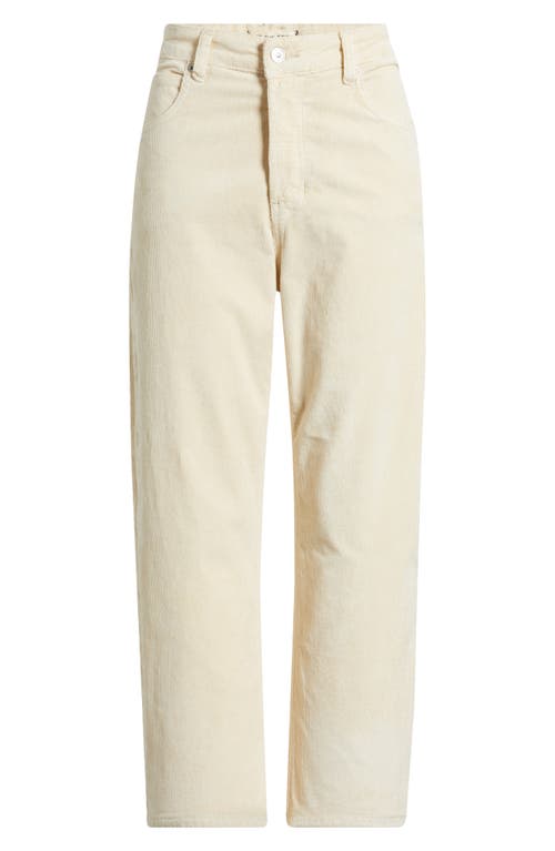 Free People Deep Trance Corduroy Wide Leg Ankle Pants In Neutral