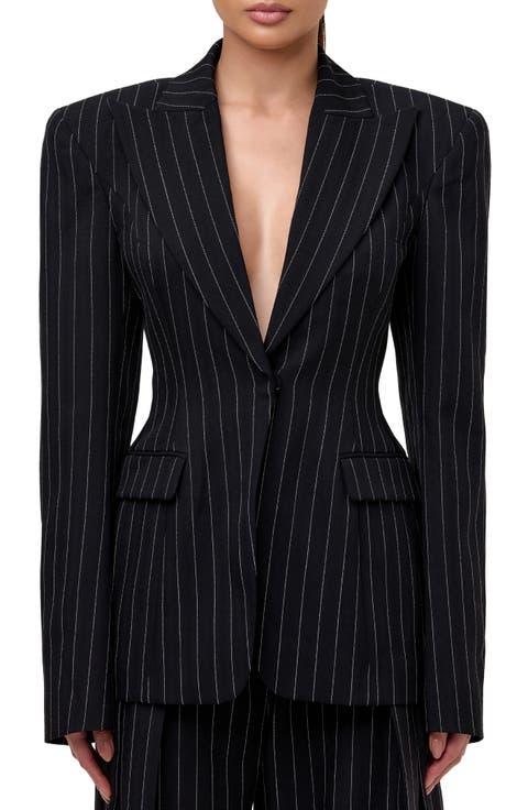 Pinstripe Blazer