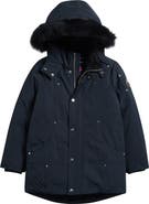 Moose Knuckles Kids' Down Parka with Removable Genuine Shearling Trim Hood