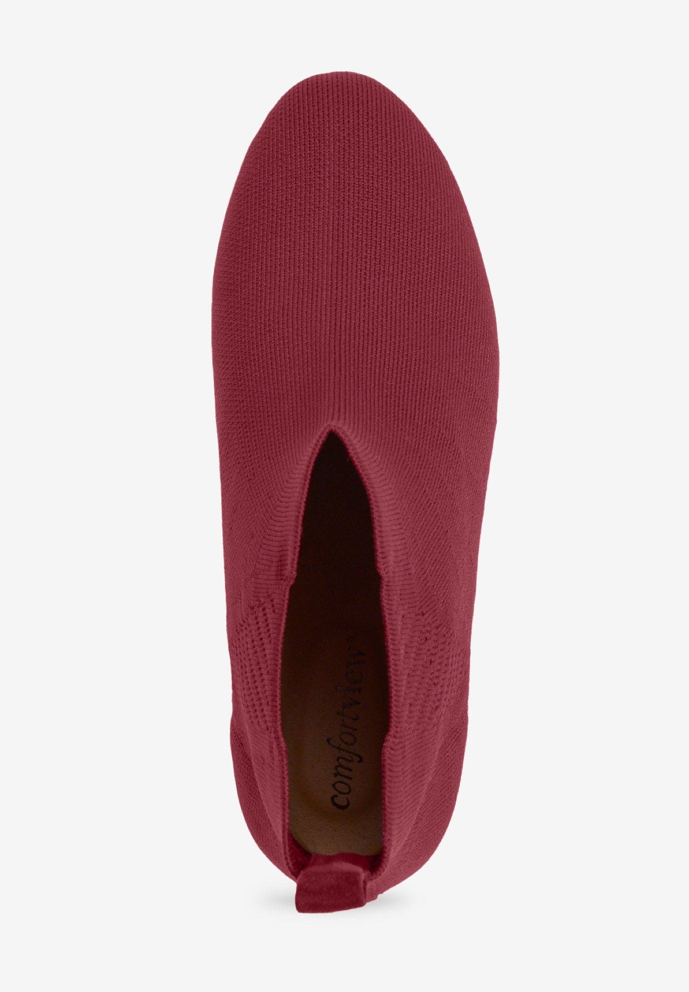 Comfortview The Aspyn Bootie, Alternate, color, Burgundy