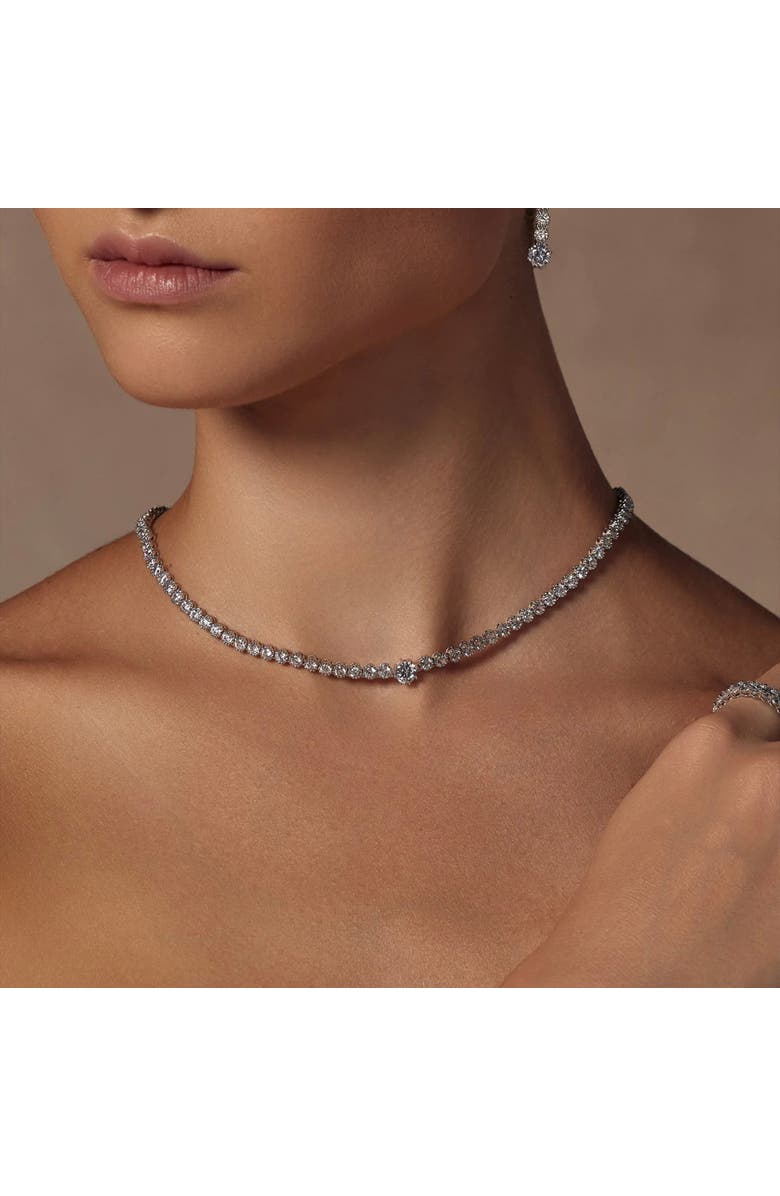 Bearfruit Jewelry Celeste Tennis Necklace, Bracelet & Earring Set, Alternate, color, Silver