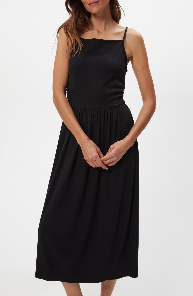 Michael Stars Matilda A-Line Midi Dress, Alternate, color, Black