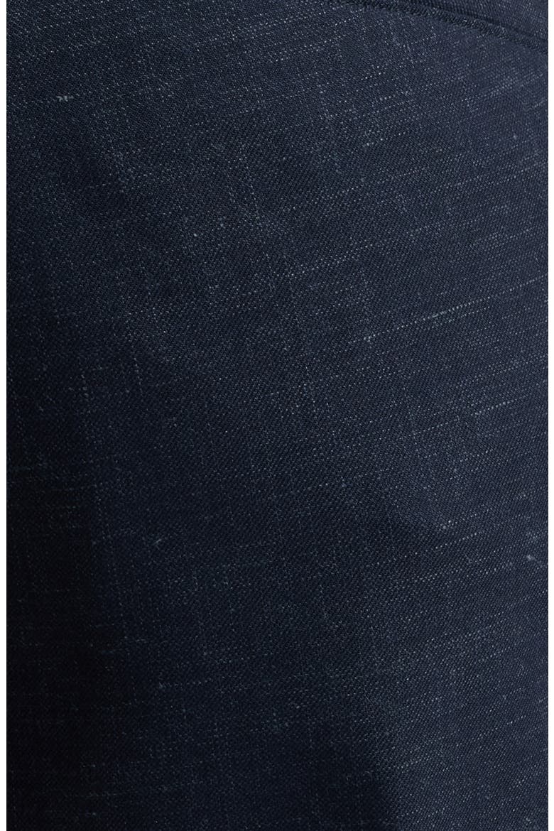 Genius Slim Fit Wool and Linen Trousers, Alternate, color, DARK BLUE