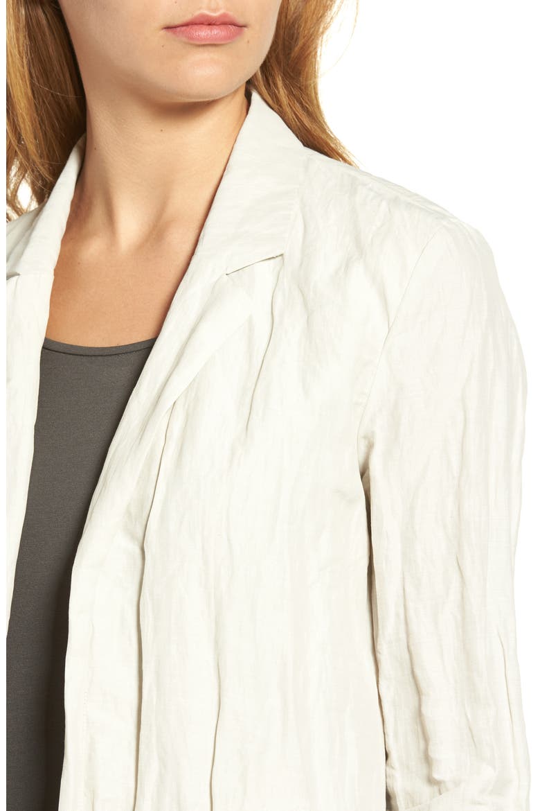 Notch Collar Long Jacket, Alternate, color, BONE
