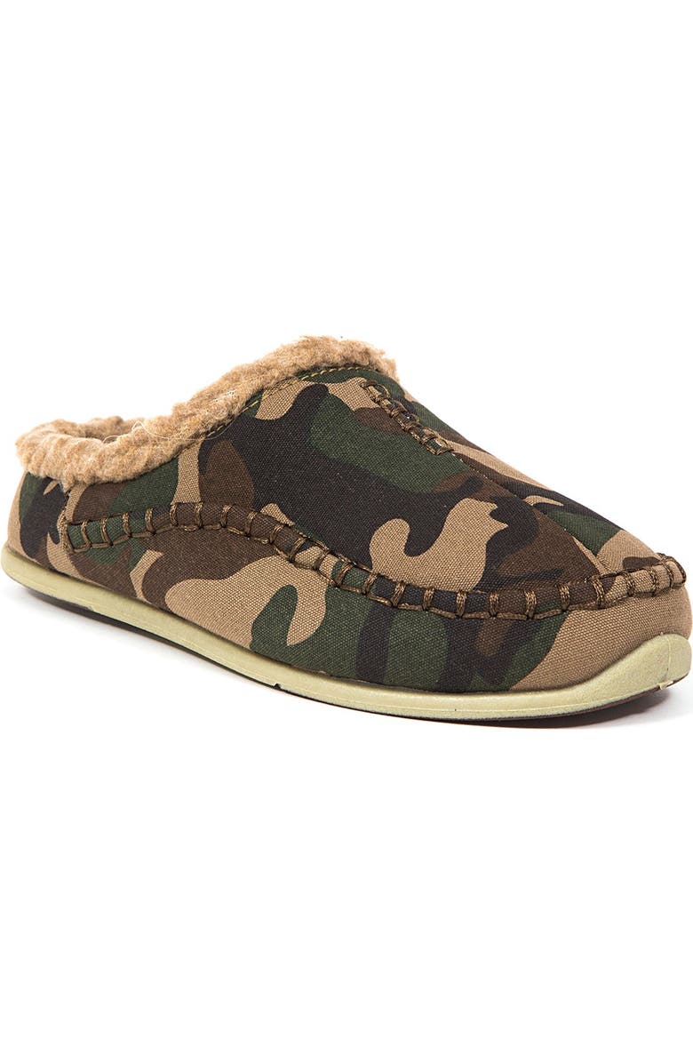 Deer Stags Slipperooz Lil' Nordic Faux Shearling Lined Slipper, Main, color,