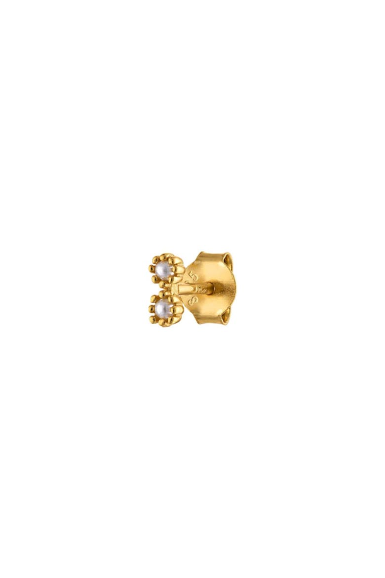 Gold Pearl Pavé Trio Stud Earring Set, Alternate, color, Gold