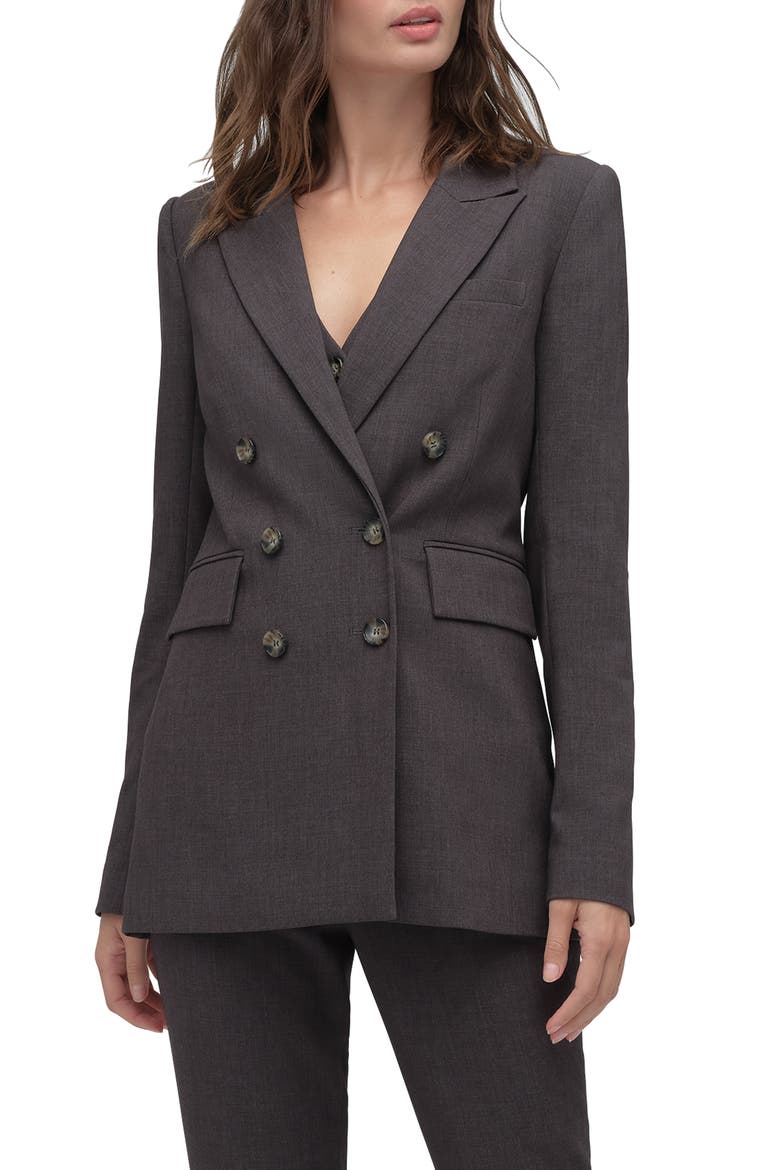 The Phoebe Double Breasted Blazer, Main, color, GREY SUITING