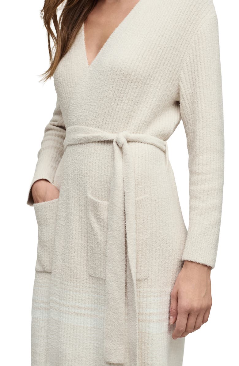 Barefoot Dreams<sup>®</sup> CozyChic<sup>™</sup> Lite<sup>®</sup> Variegated Stripe Rib Robe, Alternate, color, Sand Dune-Pearl