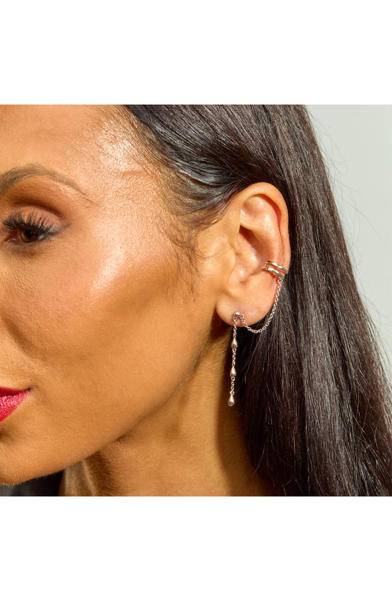 Lucy Quartermaine Drop Earring with Cuff, Alternate, color,