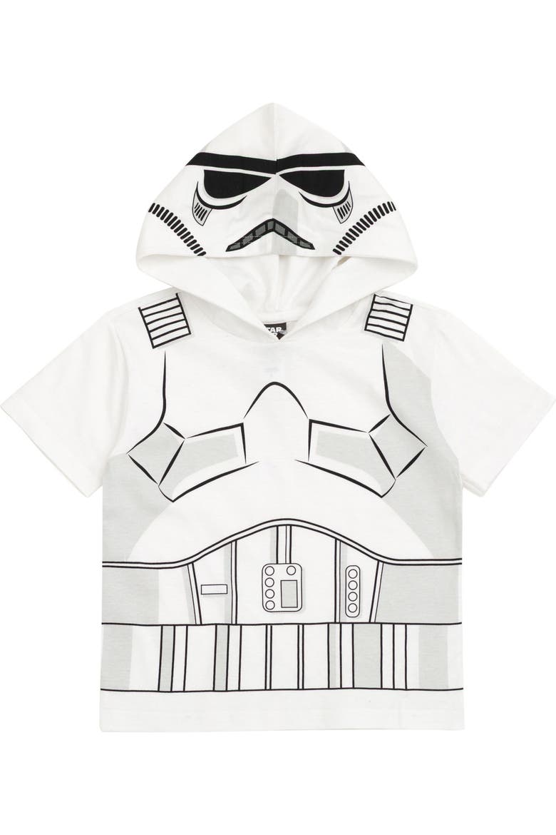 Hooded T-shirt, Main, color, Stormtrooper White