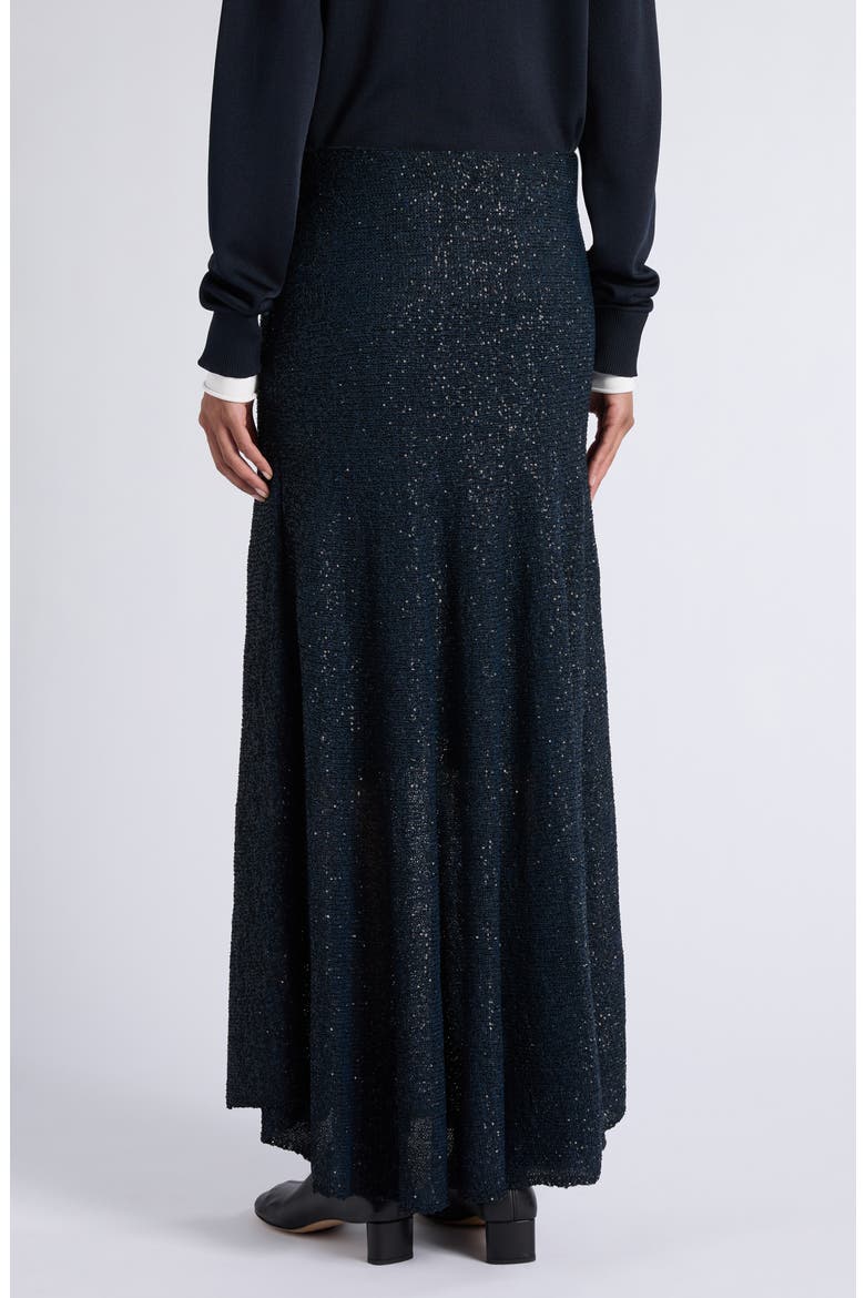 Sequins Double Layer Knit Skirt, Alternate, color, 4071 MIDNIGHT BLUE