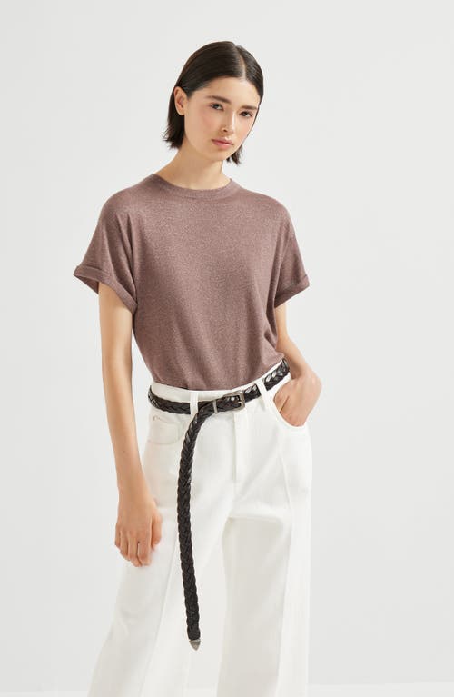 Brunello Cucinelli Cashmere And Silk Lightweight Sweater In Brown