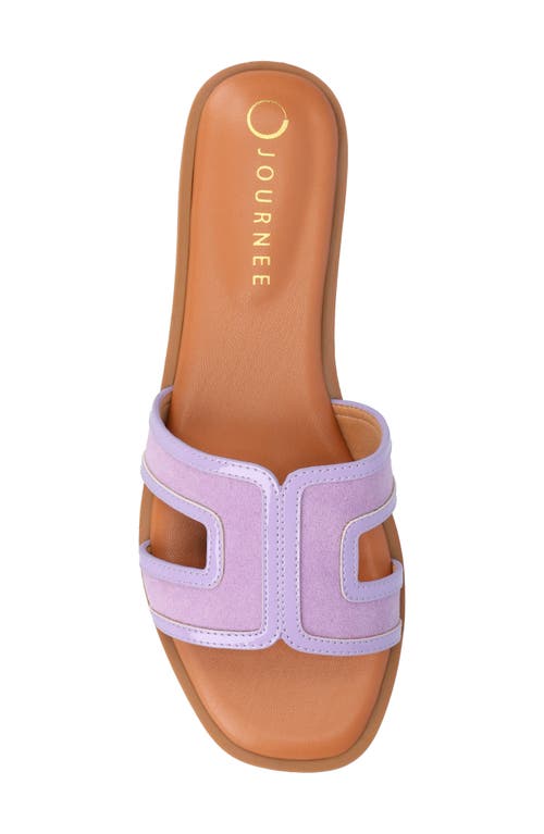 Shop Journee Collection Primah Slide Sandal In Lilac