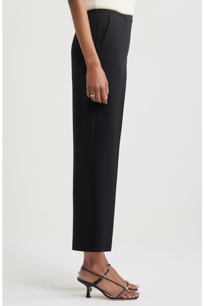 Ankle Straight Leg Pants, Alternate, color, BLACK