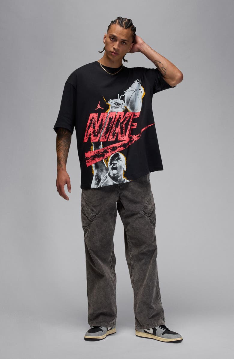 Jordan MJ Reissue Oversize Graphic T-Shirt, Alternate, color, Black/ Infrared