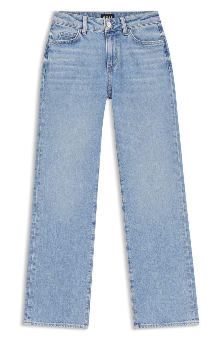 BOSS Parkway Slim Straight Leg Jeans, Alternate, color, Medium Blue