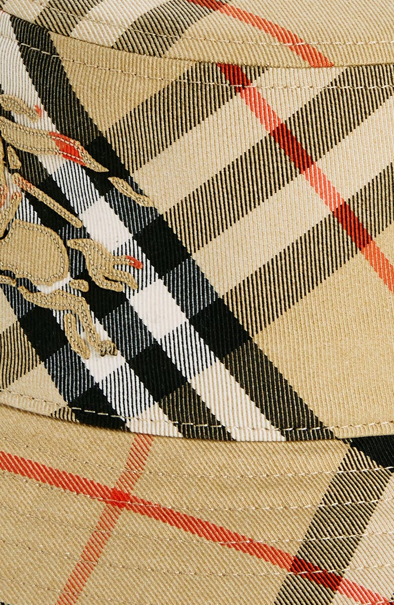 Burberry EKD Check Twill Bucket Hat, Alternate, color, 