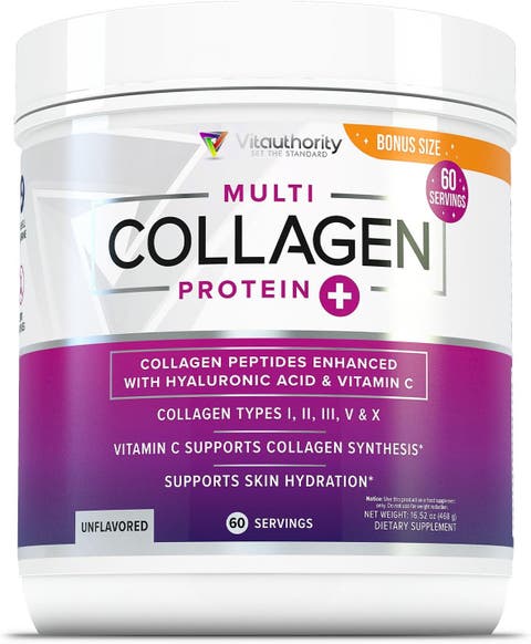 Multi Collagen Peptides Powder, Unflavored, 474gm