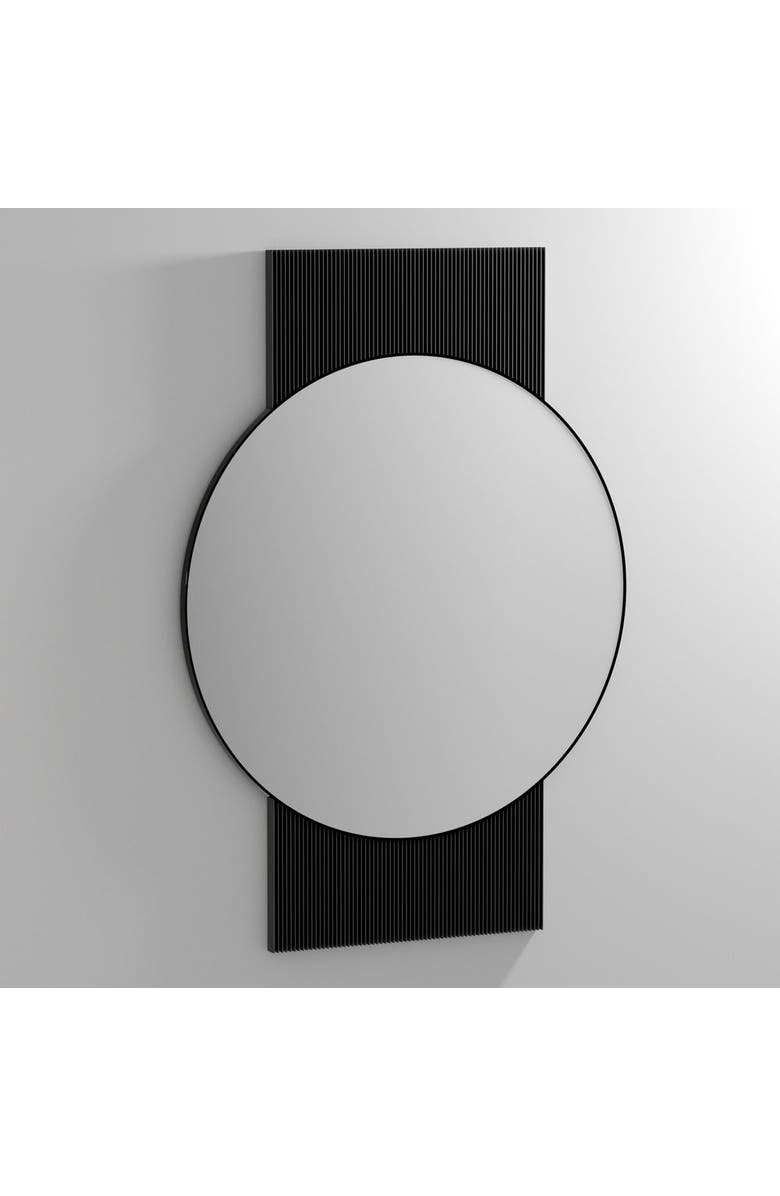 Modernized Pottery Sol Mirror, Main, color, Midnight Black