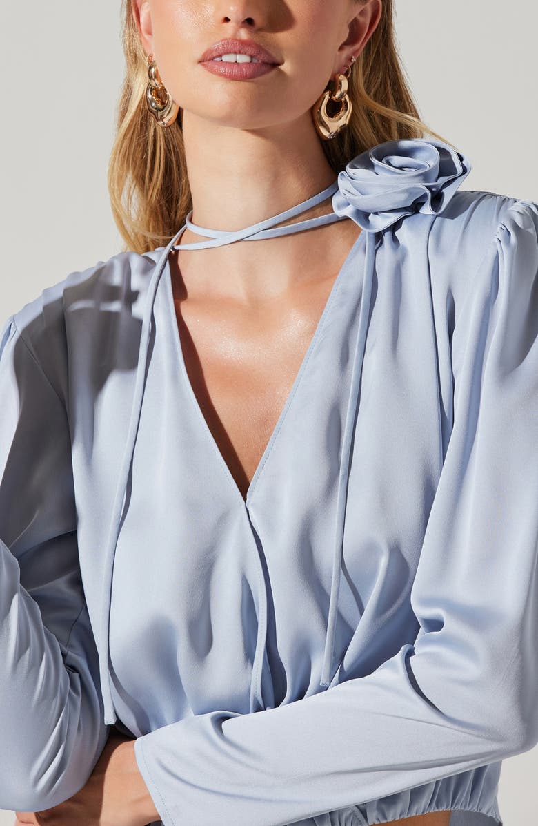 ASTR the Label Lovisa Long Sleeve Faux Wrap Top, Alternate, color, 