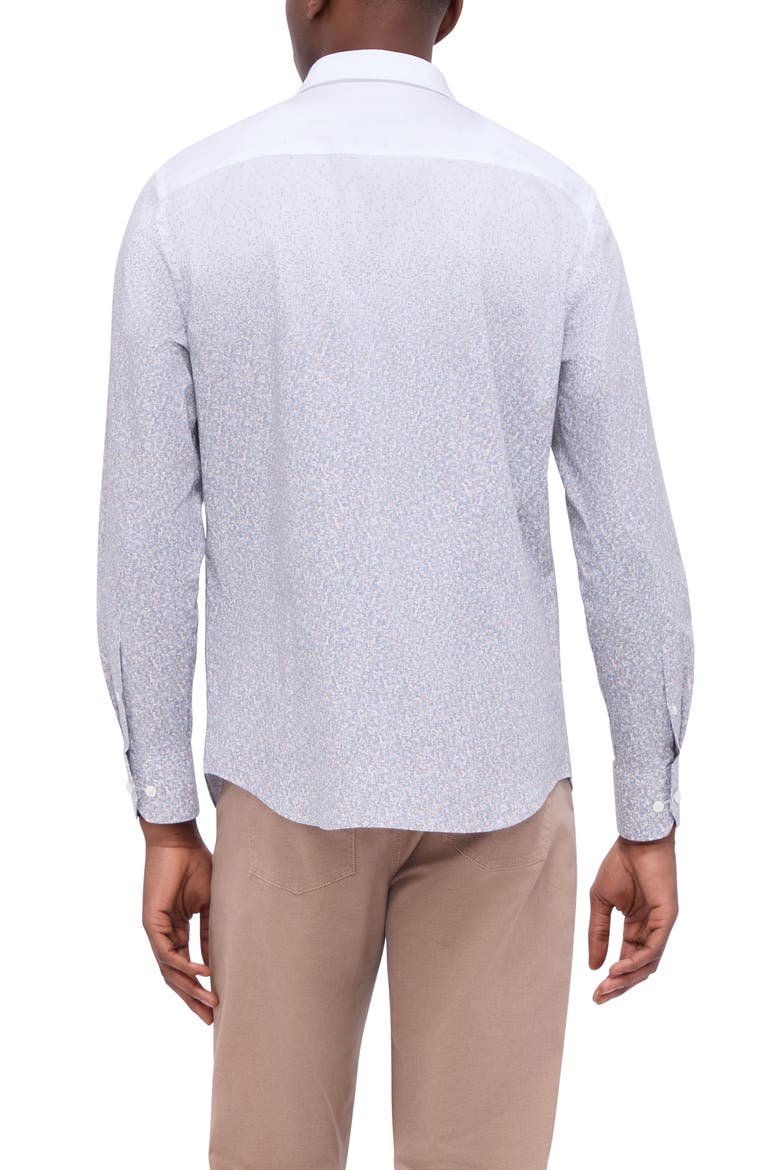 Julian Shaped Fit Stretch Print Button-Up Shirt, Alternate, color, DESERT