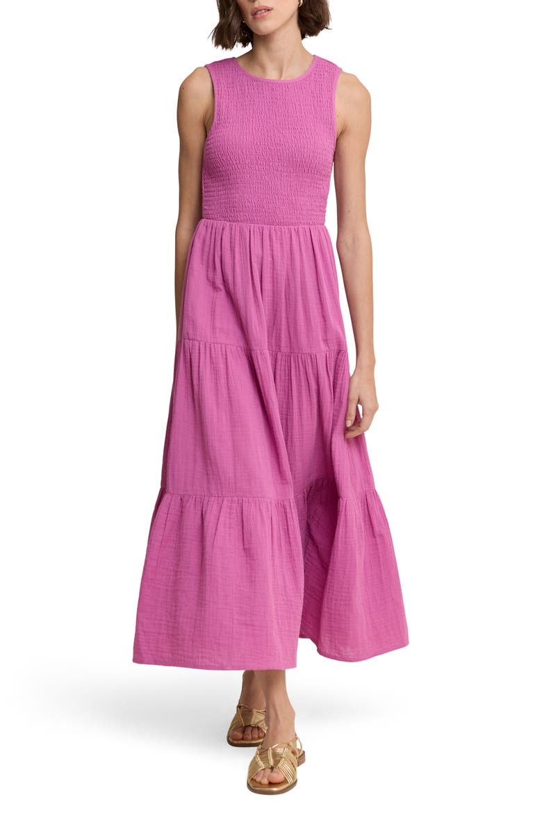 Charlie Cotton Gauze Maxi Dress, Main, color, PURPLE