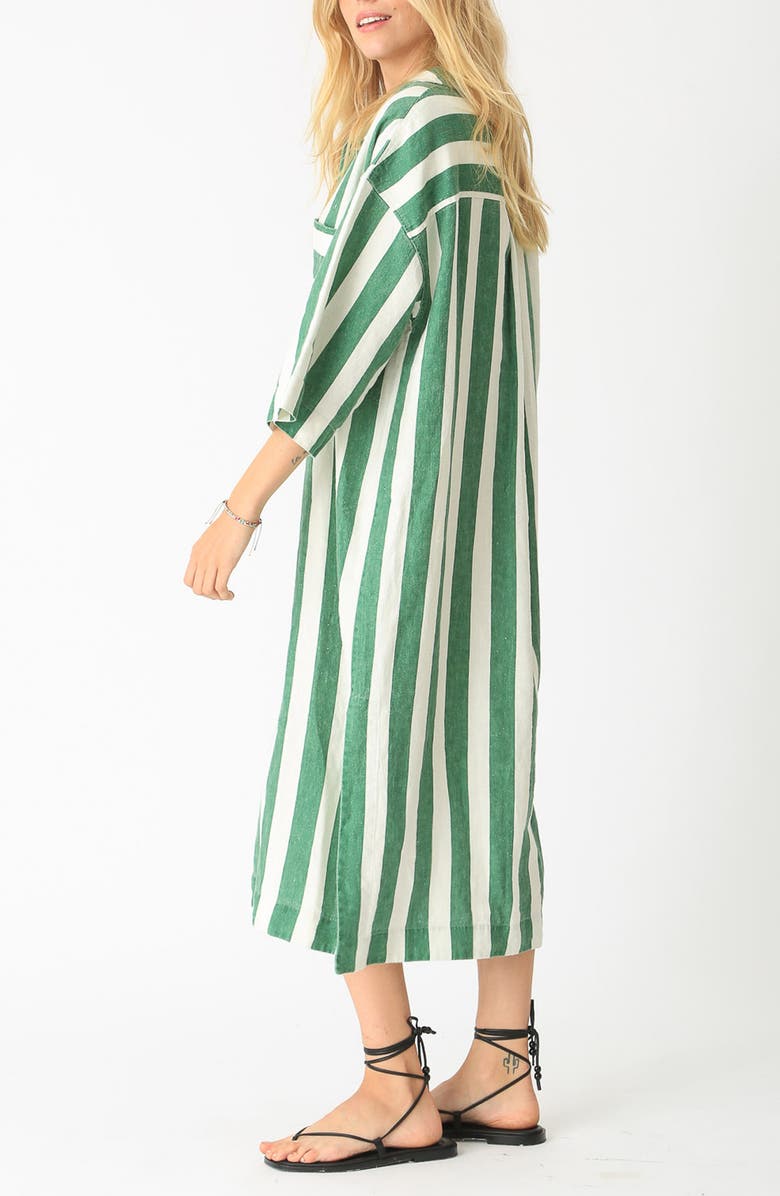 Electric & Rose Mary Cabana Stripe Linen Midi Dress, Alternate, color,