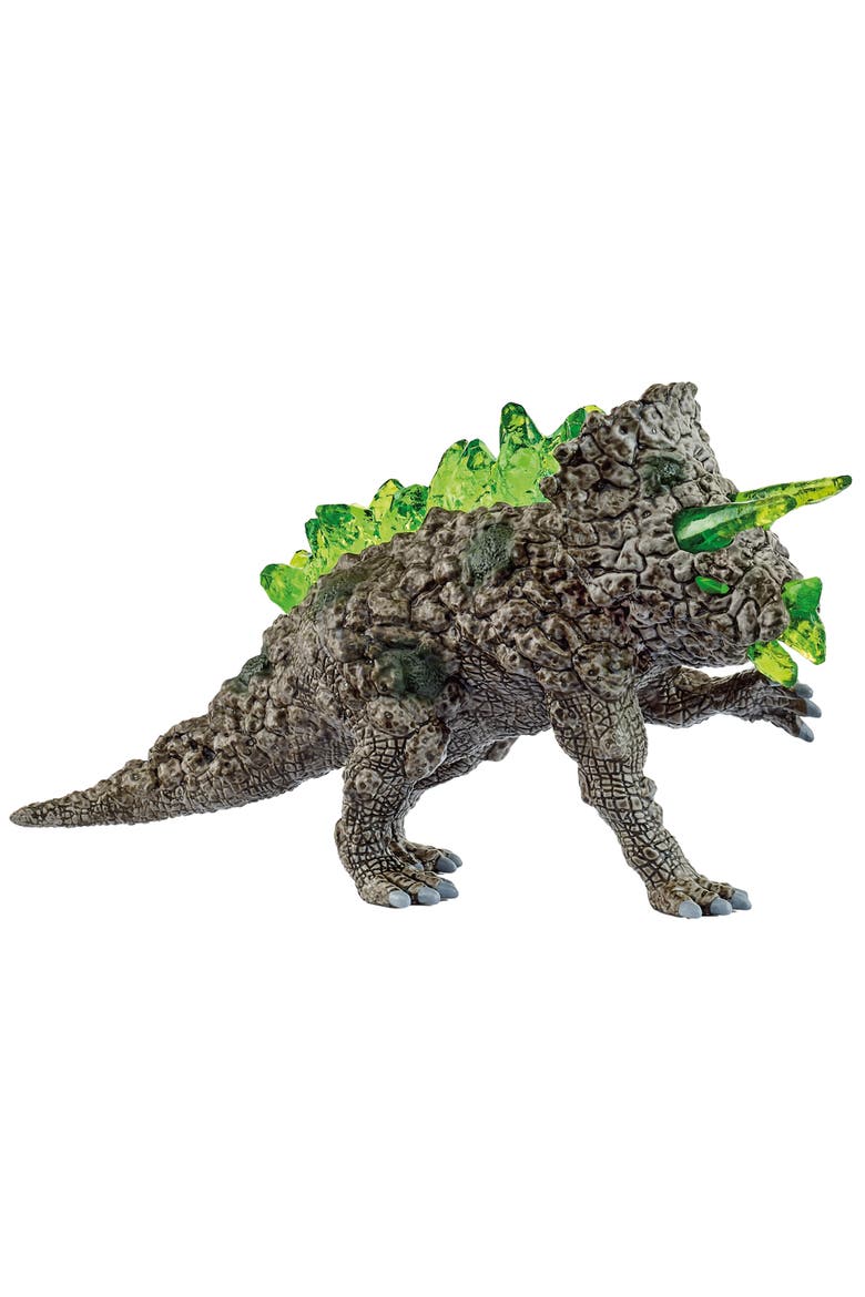 Eldrador Creatures Stone Triceratops 6 Inch Action Figure, Main, color, Multicolored