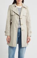 Via Spiga Water Resistant Cotton Blend Trench Coat