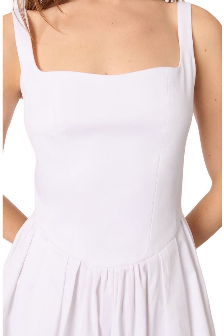 Mini cotton dress, Alternate, color, White