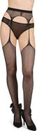 MeMoi Punk Rock Princess Back Seam Suspender Tights