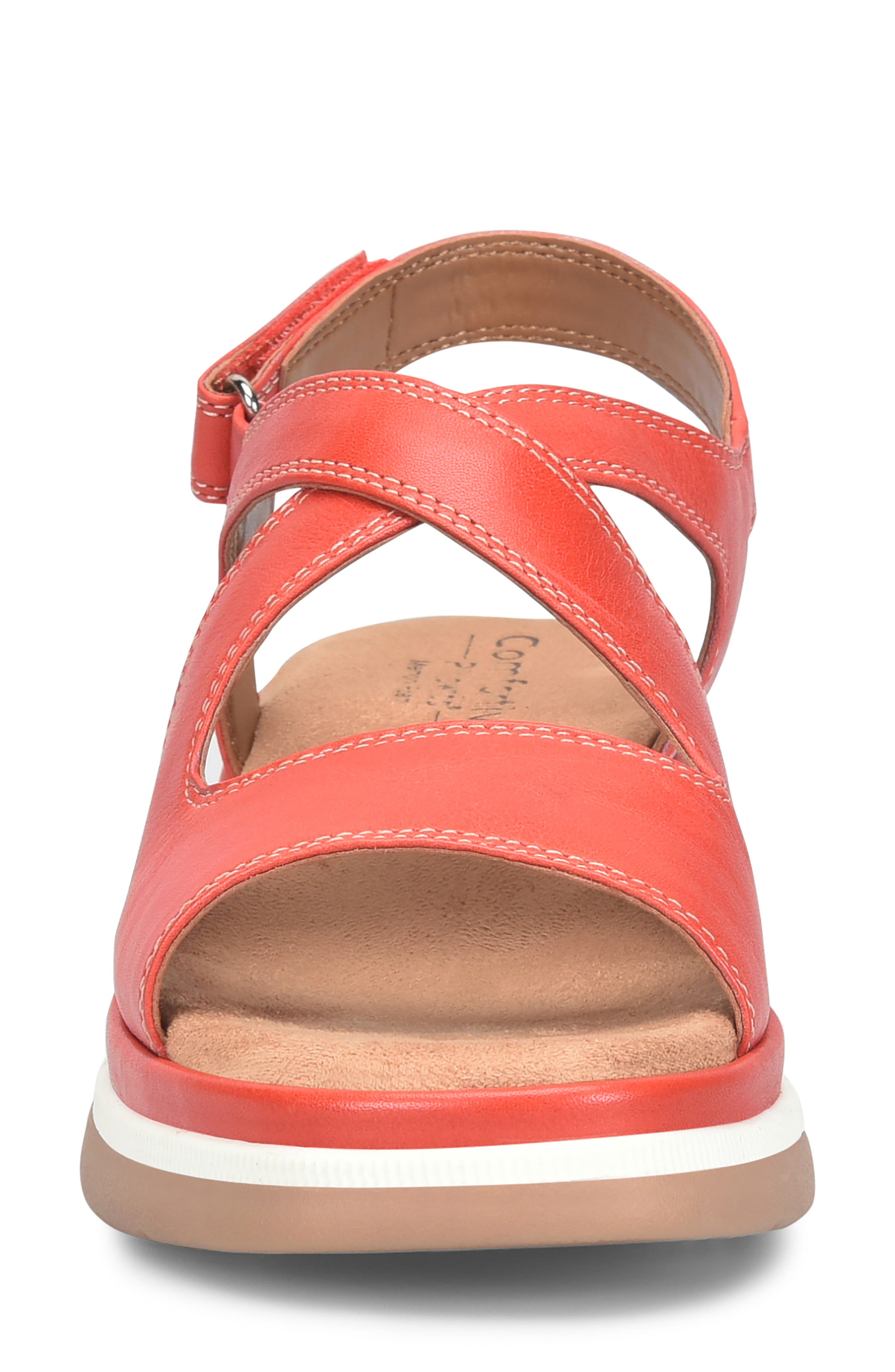 Amethyst Slingback Platform Wedge Sandal, Alternate, color, RED CORAL