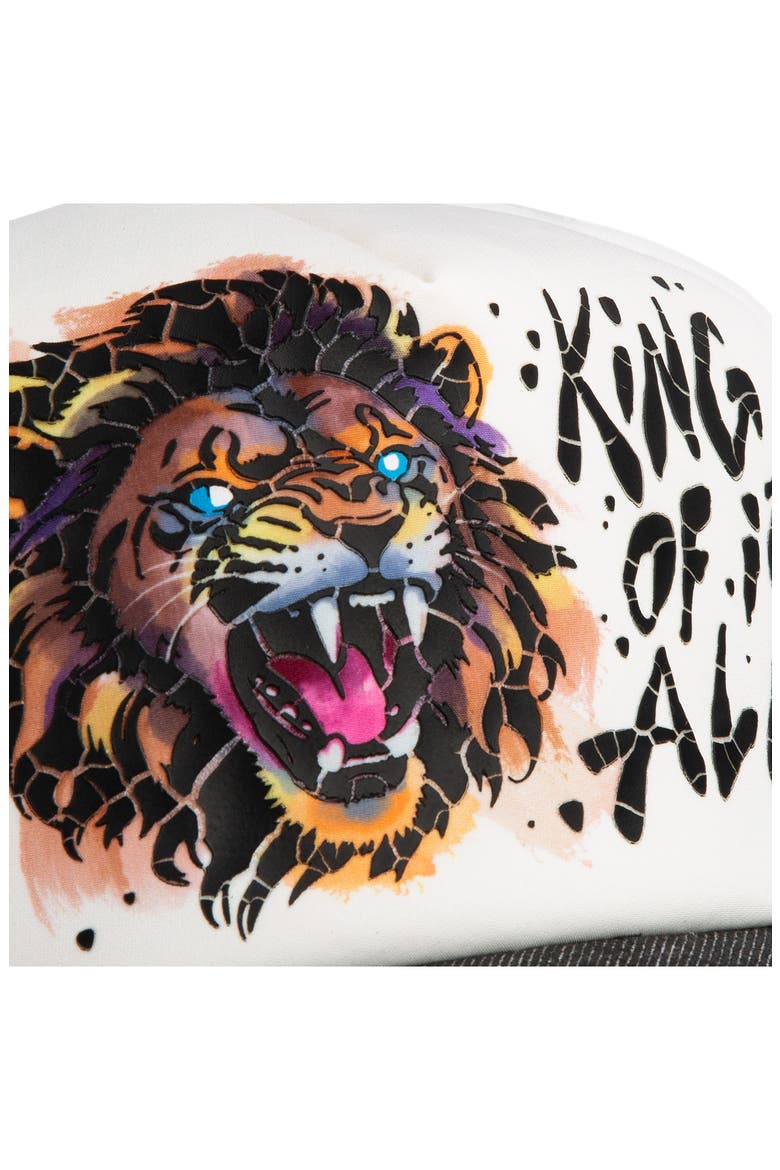 King Disruption Trucker Hat, Alternate, color, OIL
