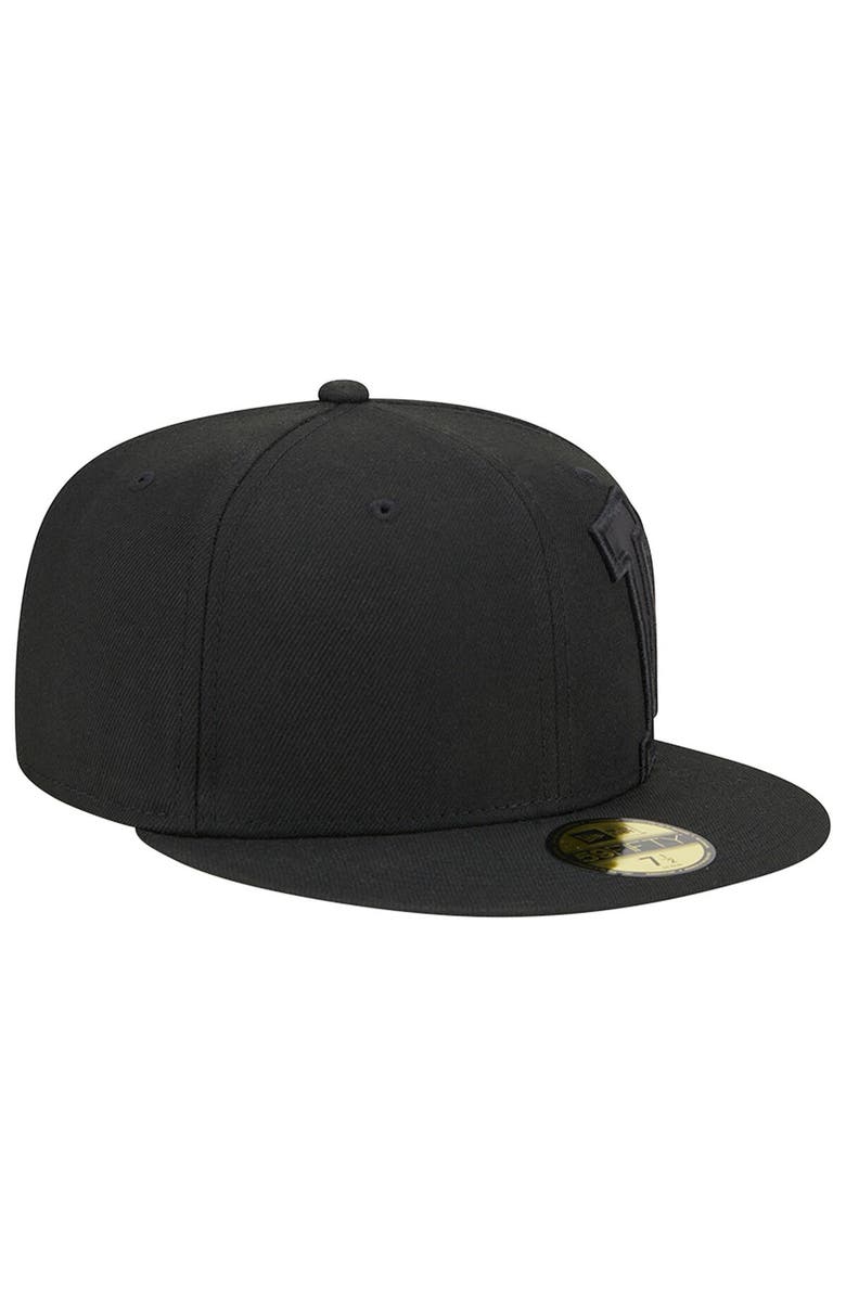 New Era Men's New Era Black Los Angeles Dodgers Satin Peek 59FIFTY Fitted Hat, Alternate, color, 