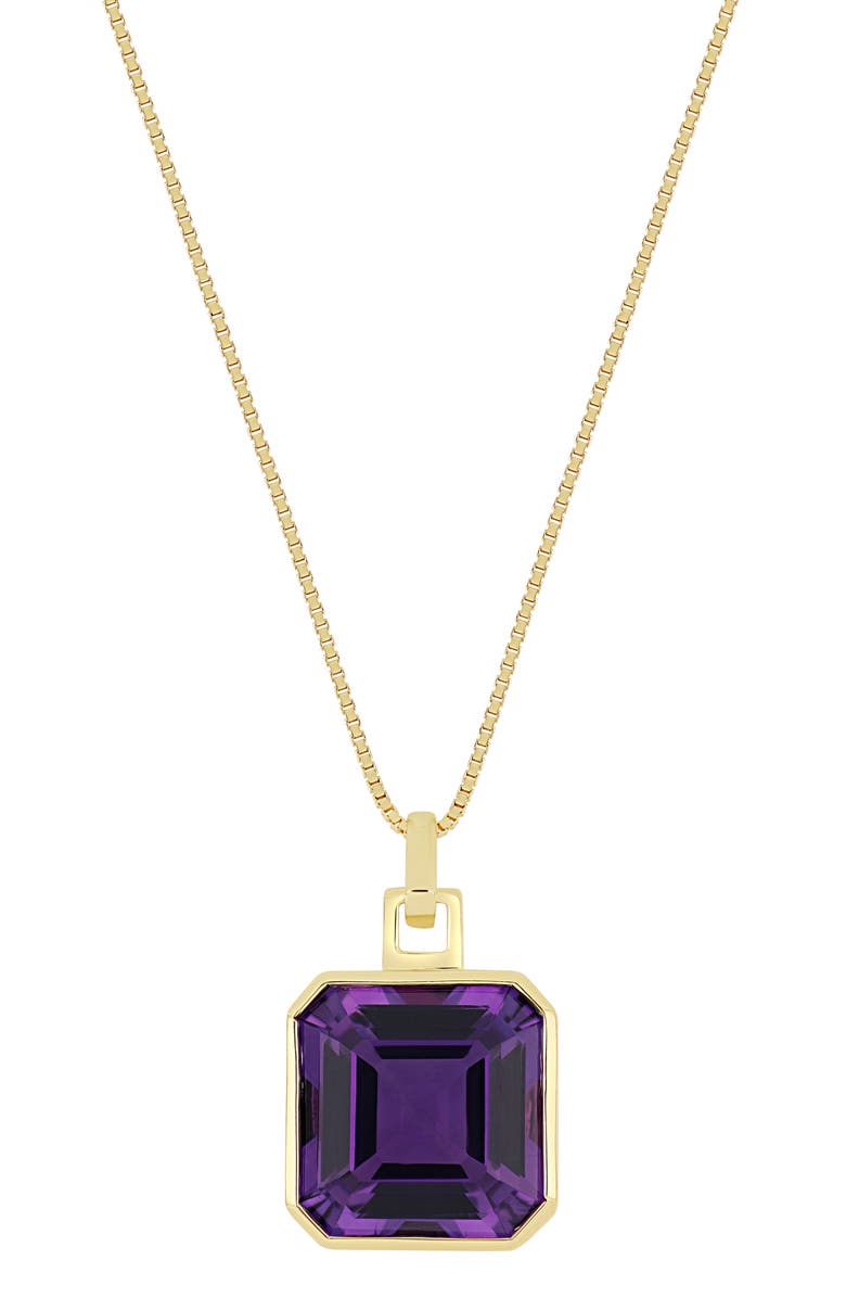 Bony Levy Amethyst Pendant Necklace, Main, color, 14K Yellow Gold