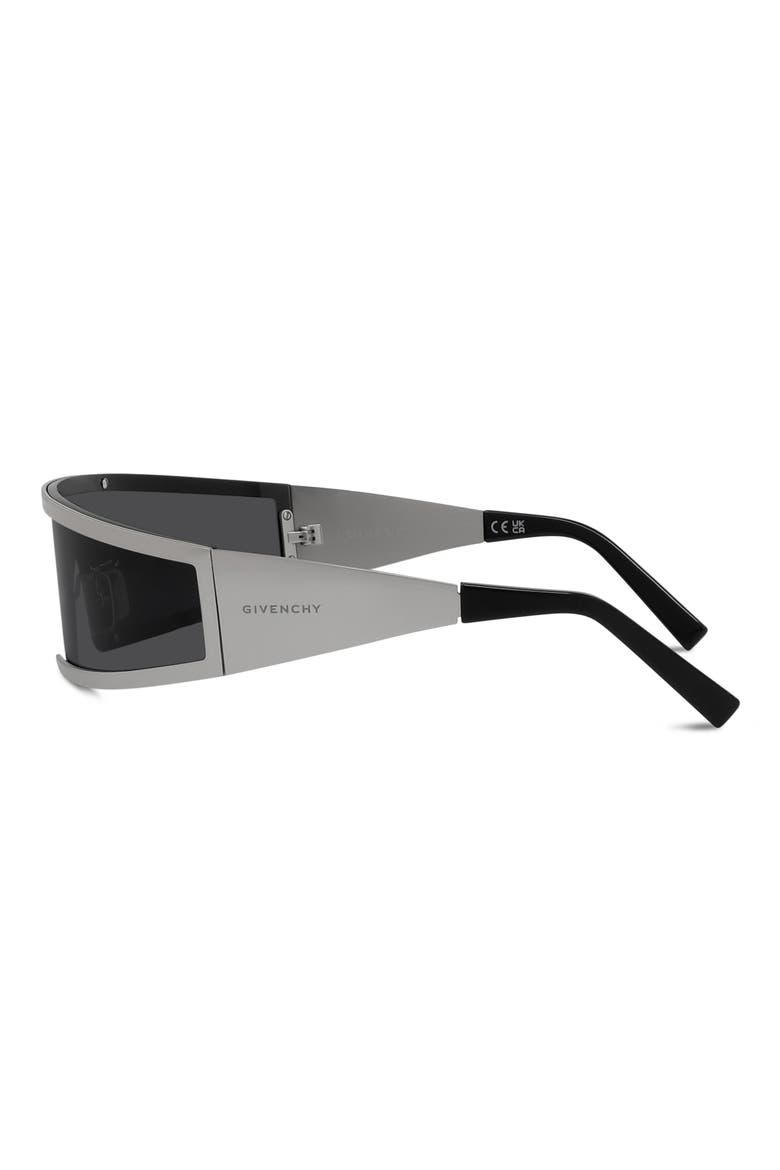 Square Mask Sunglasses, Alternate, color, SHINY PALLADIUM / SMOKE