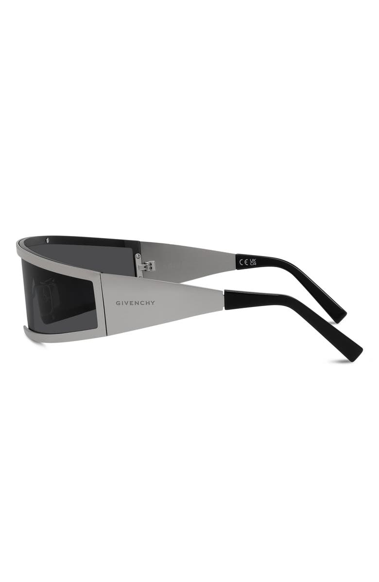 Givenchy Square Mask Sunglasses, Alternate, color, Shiny Palladium / Smoke
