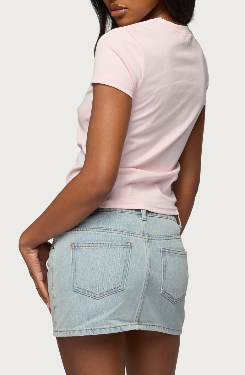 EDIKTED 73 Camo Shrunken Graphic T-Shirt, Alternate, color, 