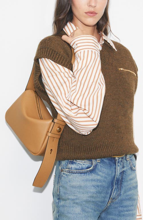 Tory Burch Small Romy Leather Shoulder Bag In Brown
