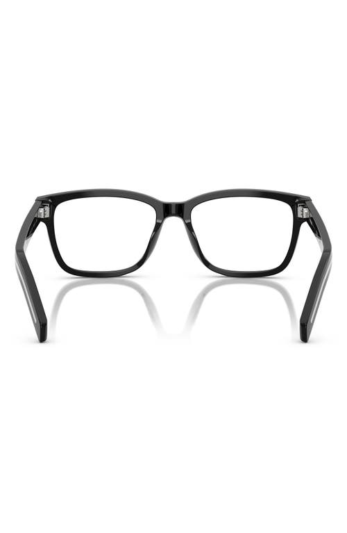 Prada 53mm Rectangular Optical Glasses In Black