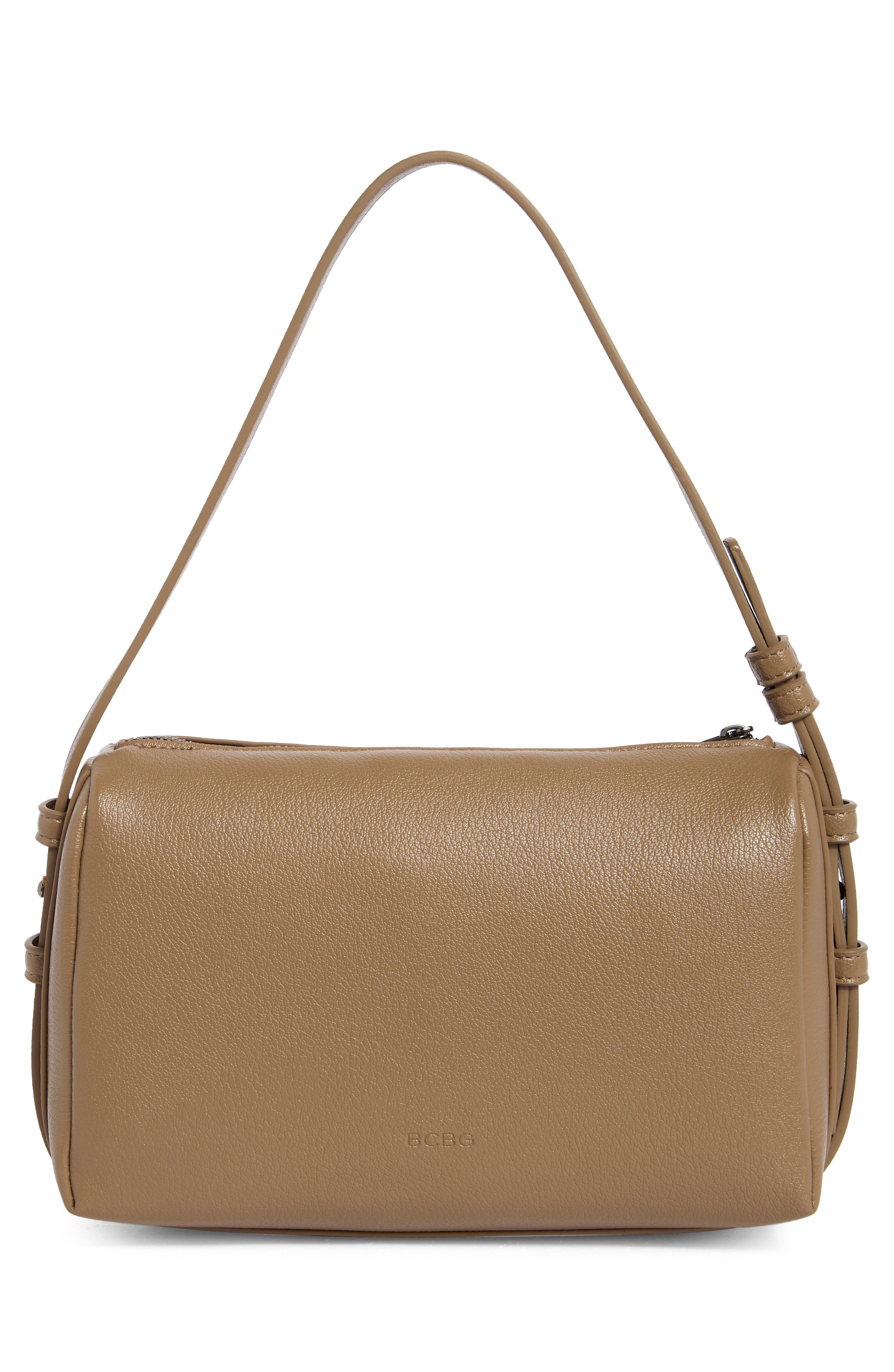 Convertible Faux Leather Shoulder Bag, Alternate, color, TAUPE